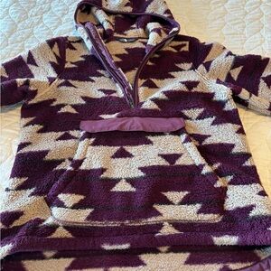 The North Face Purple and Cream Fleece Jacket